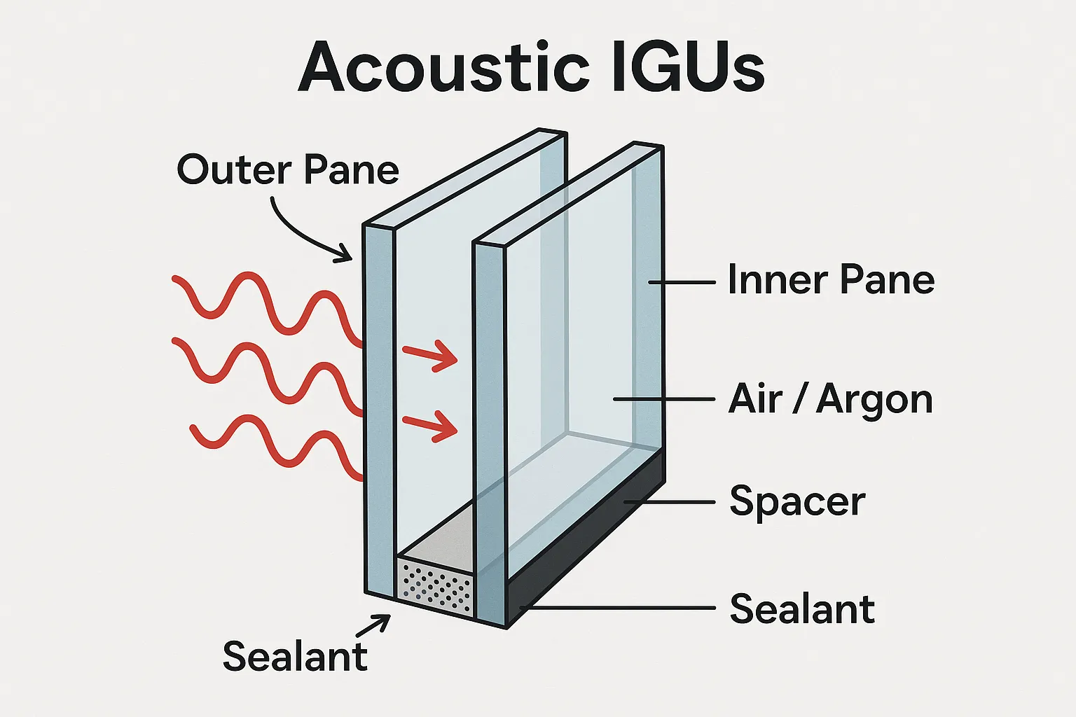 Acoustic IGUs