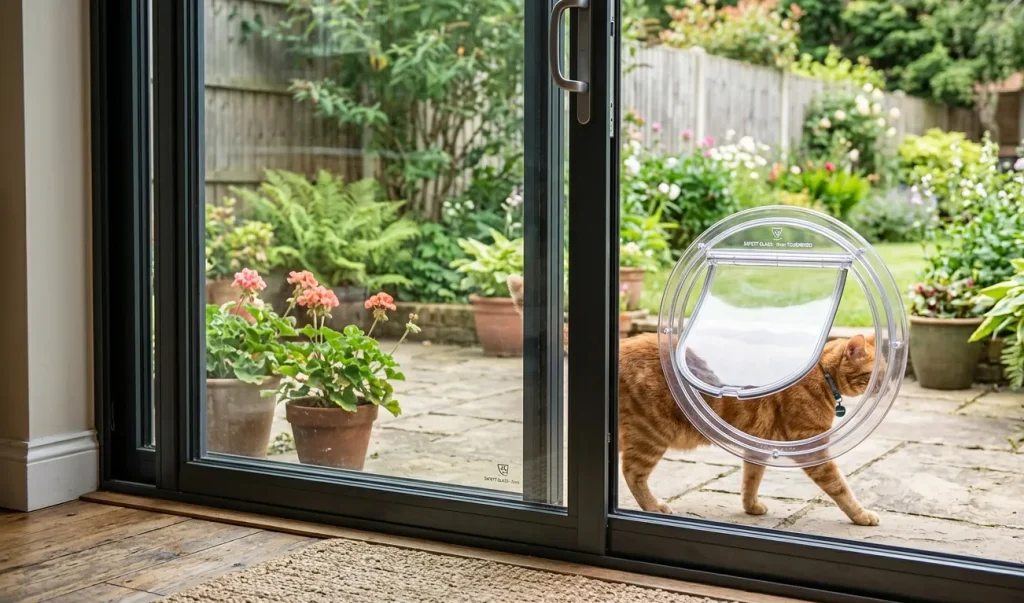 Pet Door in Toughened Glass