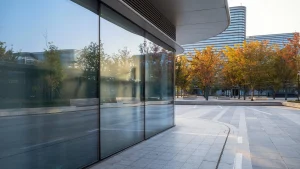 Frameless glass balustrade on outdoor balcony