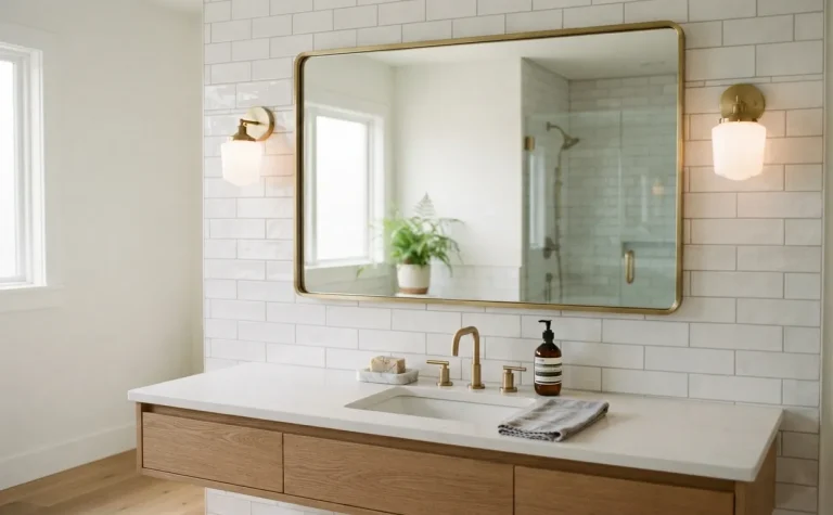 Bathroom vanity mirror